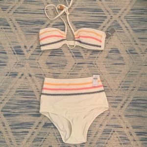 🌸Aerie Highwaisted White Bikini🌸